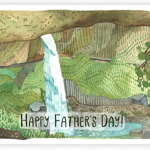 Carte vierge pour la fête des pères - Cascade Silver Falls