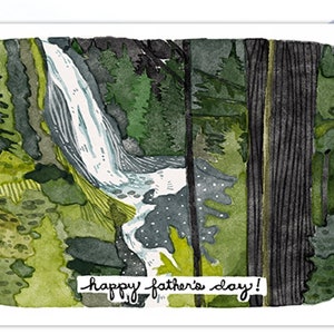 Cartão de felicitações para o Dia dos Pais - Apresentando obras de arte de Wachella Falls