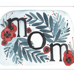 Muttertagskarte - Mama mit Blumen