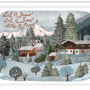 Carte de vœux d'hiver vierge - Qu'il neige, qu'il neige, qu'il neige
