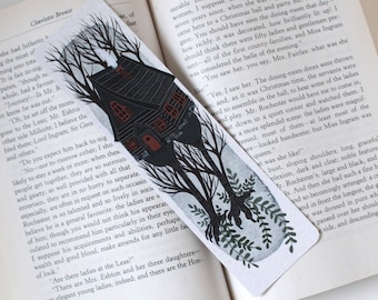Hand Drawn Baba Yaga Artwork Bookmark: Gift for Readers