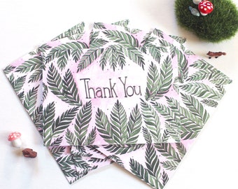 Thank You Cards Set - Set of Thank You Cards - Thank You Stationery - Note Card Set - Thank You Note Cards - Thank You Ferns