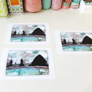Set of Three Oregon Coast Postcards Cannon Beach image 2