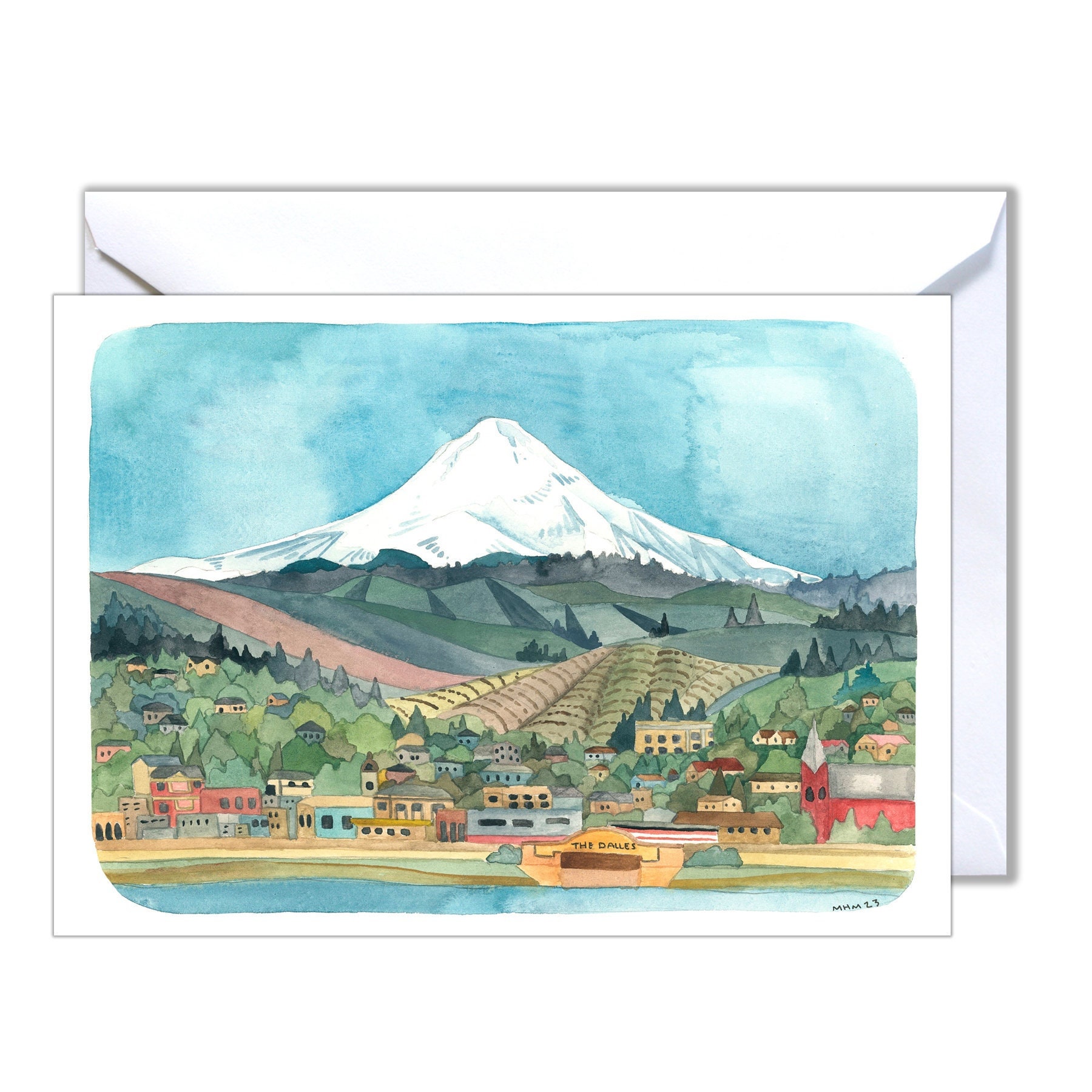Charming Oregon Souvenir: The Dalles Greeting Card