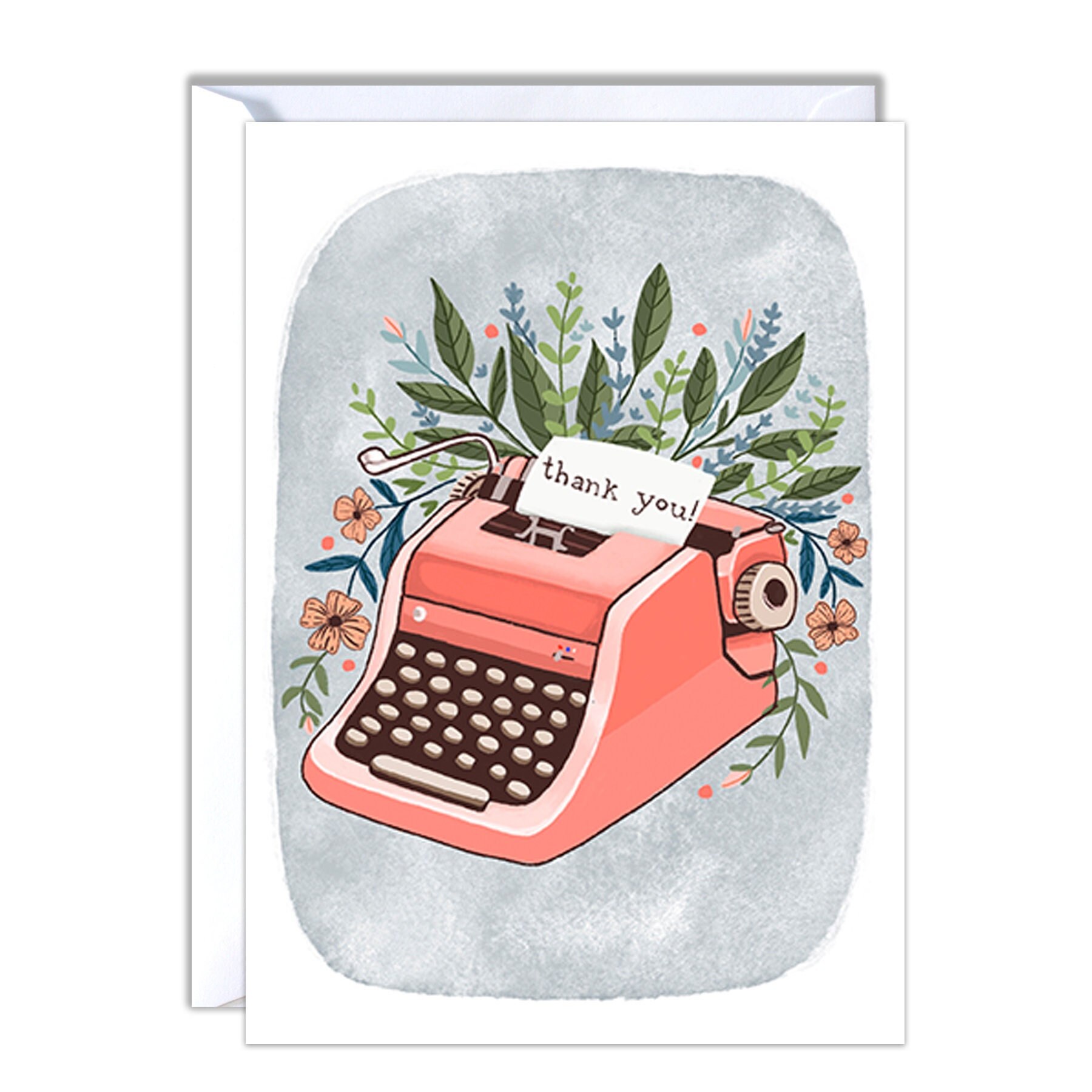 Thank You Card Handmade Typewriter With Thanks - Digs N Gifts