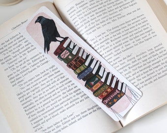 Mystical Crow and Books Page Marker