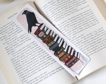 Crow and Books Bookmark