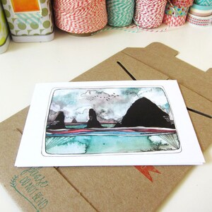 Set of Three Oregon Coast Postcards Cannon Beach image 4