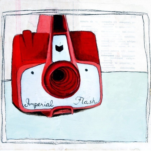 Reproduction Art Print 8x10 - Imperial Red Camera