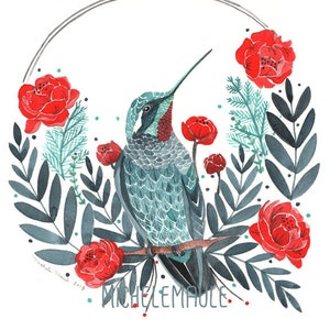 Humming Bird Art Print
