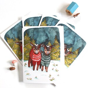 Holiday Card Box Set - Baby Goats in Sweaters