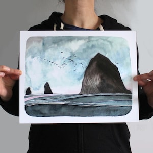 Oregon Landscape Print of Painting - 11x14&quot; Cannon Beach