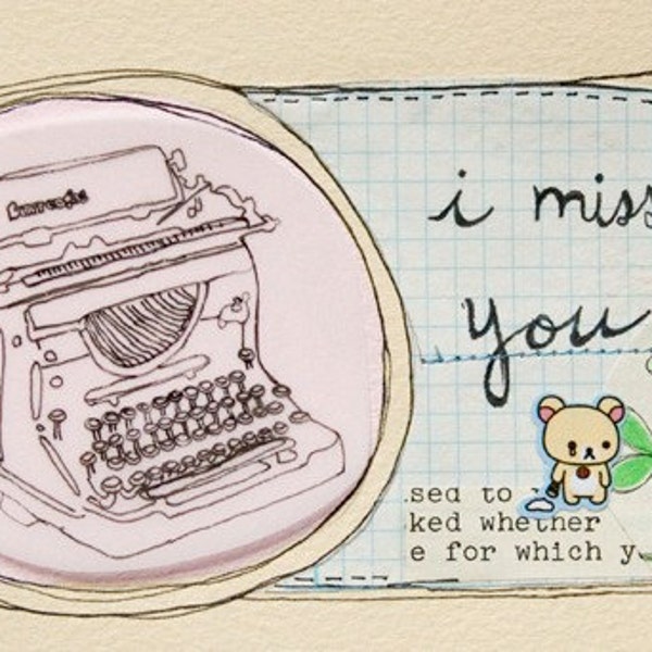 I Miss You...Original Illustration\/Mixed Media
