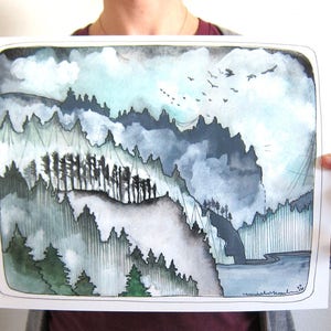 Norwest Pacific Coast Art - Oregon Coast 11x14 Print
