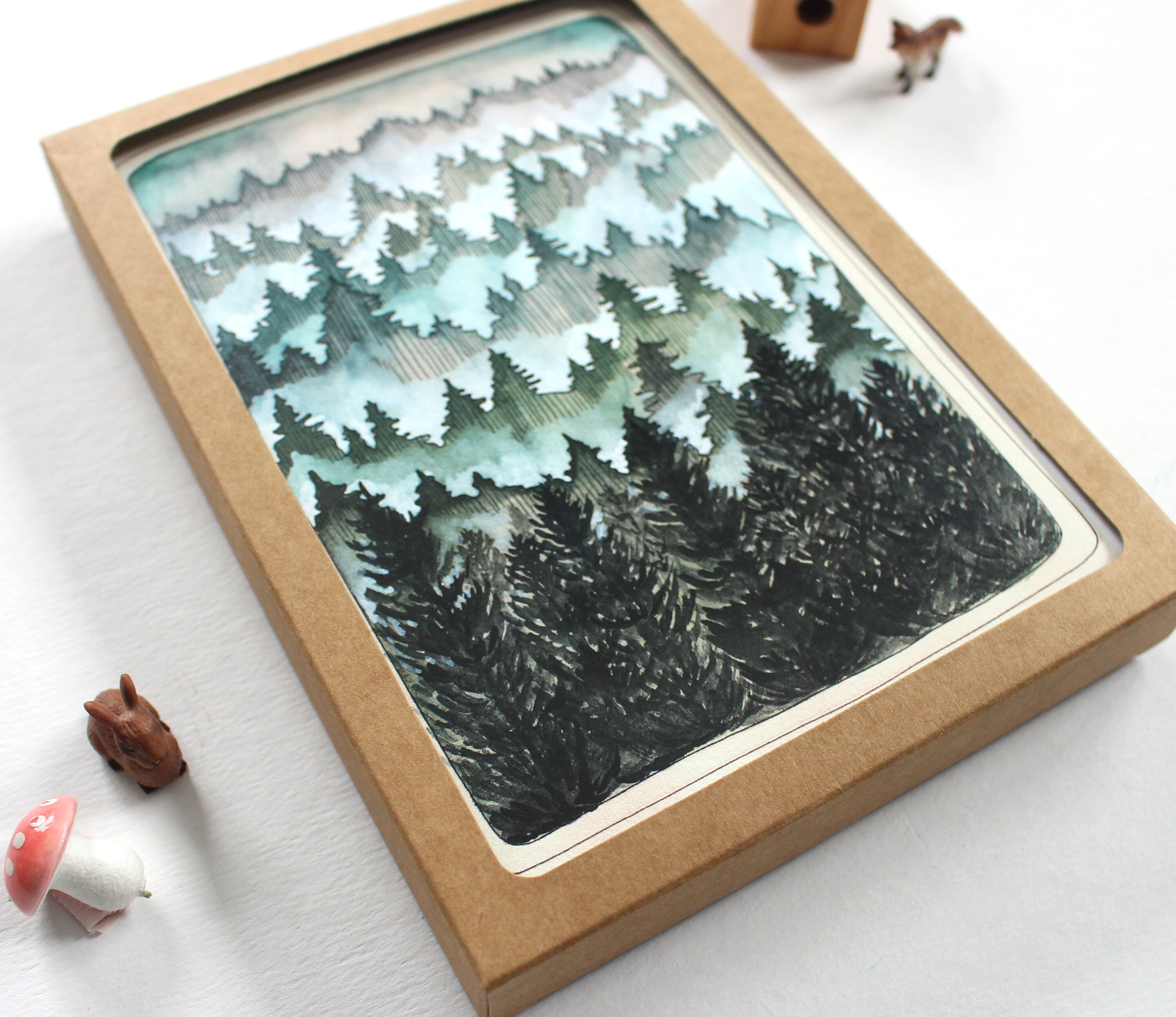 Set of Blank Northwest Forest Notecards - Etsy