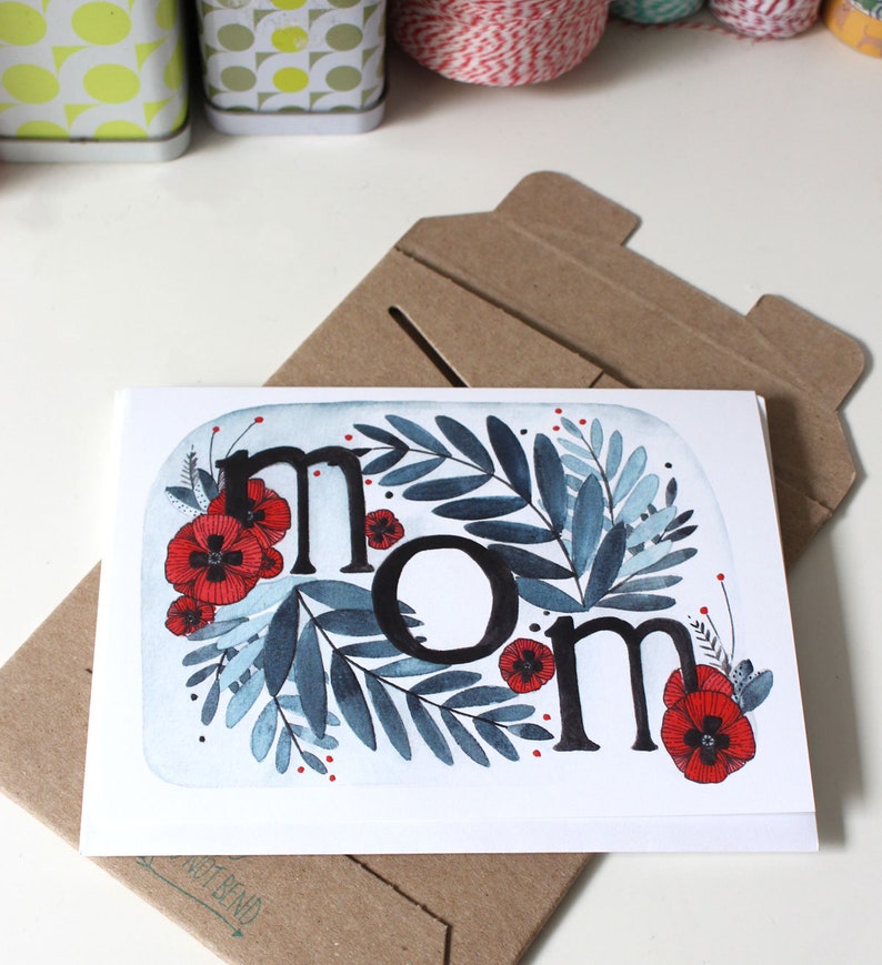 Mother's Day Card  Mom with Flowers image 3