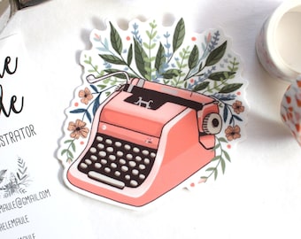 Typewriter Vinyl Sticker