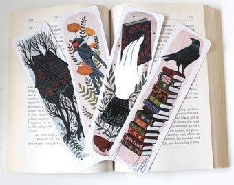 Set of Four Illustrated Bookmarks