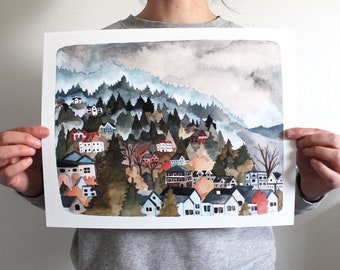 Landscape Art Print - Portland's Northwest Hills