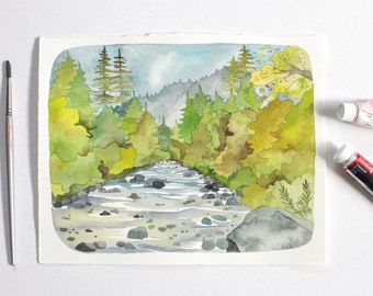 Original Oregon Painting - Salmon River