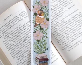 Illustrated Hummingbird Bookmark