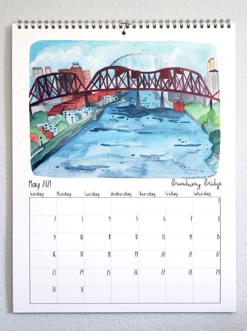 2021 Illustrated Portland Oregon Calendar | Etsy