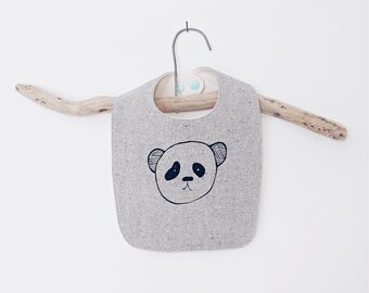 Bib, Organic baby bib, Baby bib, Panda