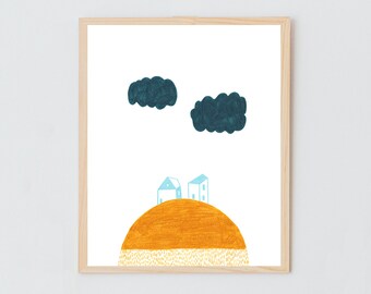 Hesitant Rain Clouds -  Giclée Fine Art Print (Unframed)