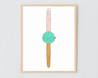 Horloge - Giclée Fine Art Print (ingelijst)