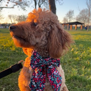 Sailor bow tie for dog or cat clothing accessories cherry blossom handmade sailor bowtie Gift for dog mom Pet lover gift idea Dog wedding