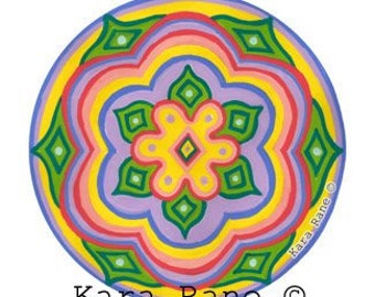 Cosmic Circle, Daisy Peace Flower, Sun Light catcher window cling, Groovy Folk Art, Modern Hippie, Infinitely Re-usable, made in California