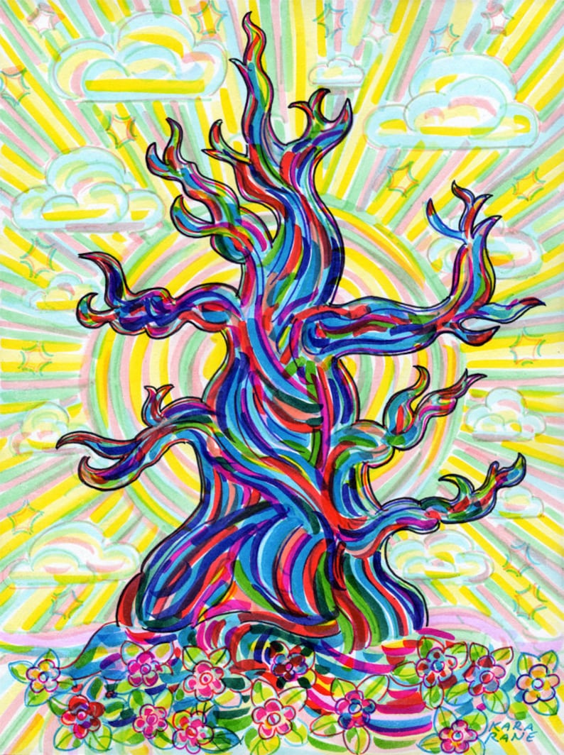Methuselah Tree Greeting Card: Mystical Happy Birthday Art - Etsy