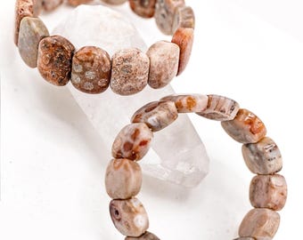 Chunky Fossil Coral Bracelet