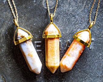 Moroccan Fossil Coral Point & 14K Gold-Filled Necklace