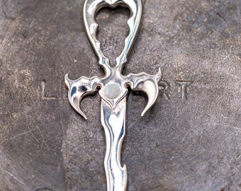 Opal & 925 Silver Large Vampire Ankh - Mystery Control x Endless Night