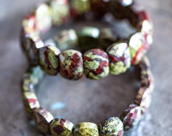 Dragon Blood Jasper "Dragon Scale" Bracelet