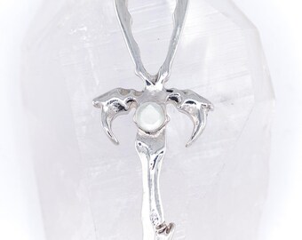 Moonstone & 925 Silver Vampire Ankh - Mystery Control x Endless Night