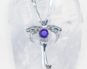 Tanzanite 925 Silver Vampire Ankh Pendant