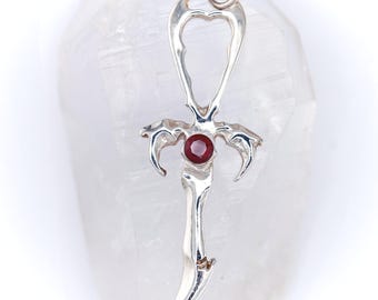 Garnet & 925 Silver Vampire Ankh - Mystery Control x Endless Night