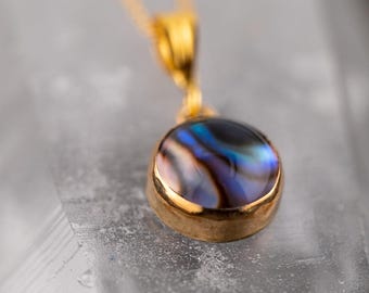 Abalone Charm Necklace in 14K Gold-Filled 925 Silver