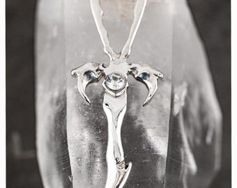 White Sapphire & 925 Silver Vampire Ankh - Mystery Control x Endless Night