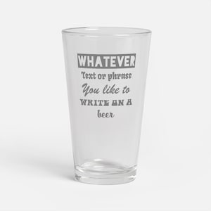 Custom Pint Glass