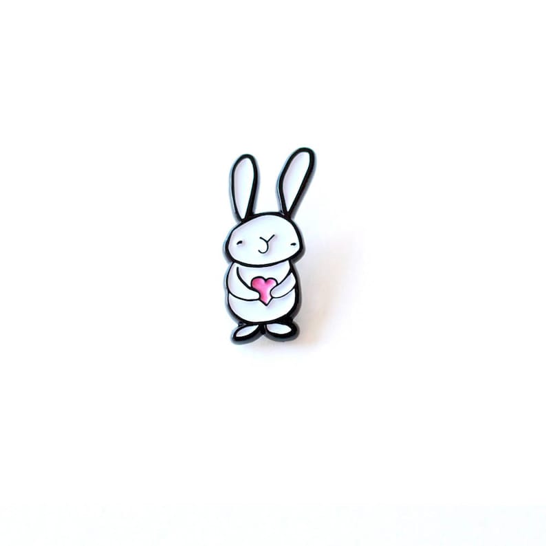 Love bunny enamel pin limited edition image 1