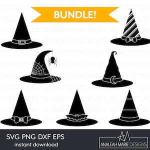 Witch Hat SVG Bundle: Halloween Craft Designs (Digital Files)