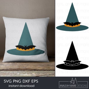 Witch Hat with Bat SVG: Halloween Craft Project (Digital Files)