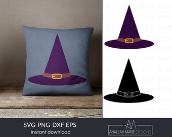Witch Hat SVG with Buckle – Halloween Craft Design (Digital Files)