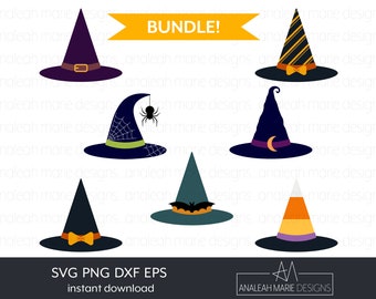 Witch Hat SVG Bundle – Halloween Craft Designs (Digital Download)