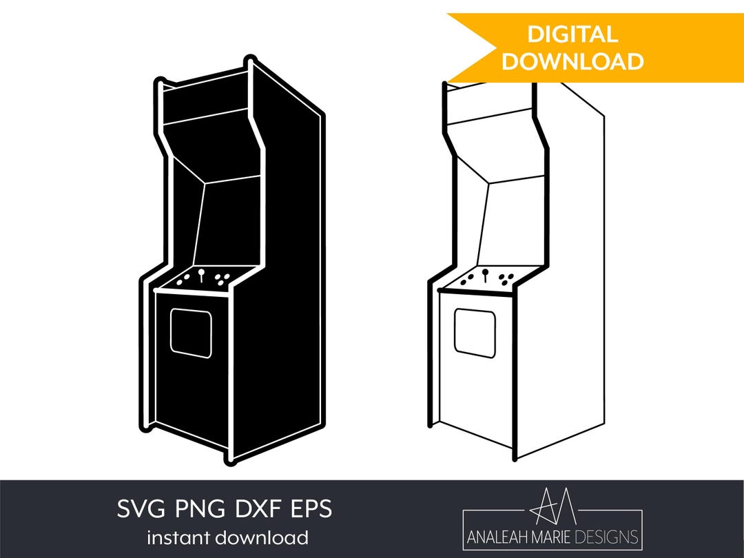 Retro Arcade Cabinet SVG: Gaming Room Decor (digital Download) - Etsy