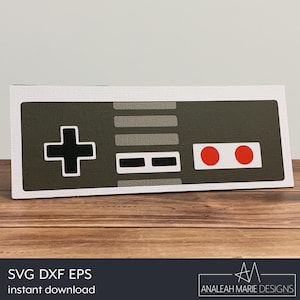 Tarjeta con controlador de juego retro: tarjeta de cumpleaños de papel DIY para jugadores: archivo para máquina de corte: ¡sobre incluido!