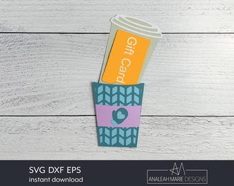 Sweater Coffee Cup Gift Card Holder SVG - Christmas Gift (Digital Download)
